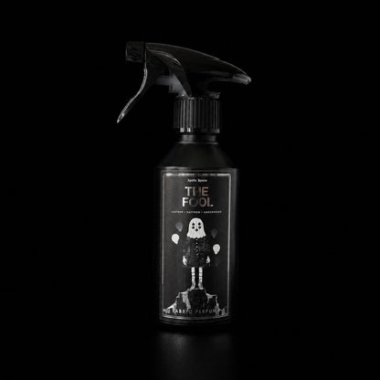 The Fool 250ml spiced room and fabric spray by Apollo Ipsum on black
